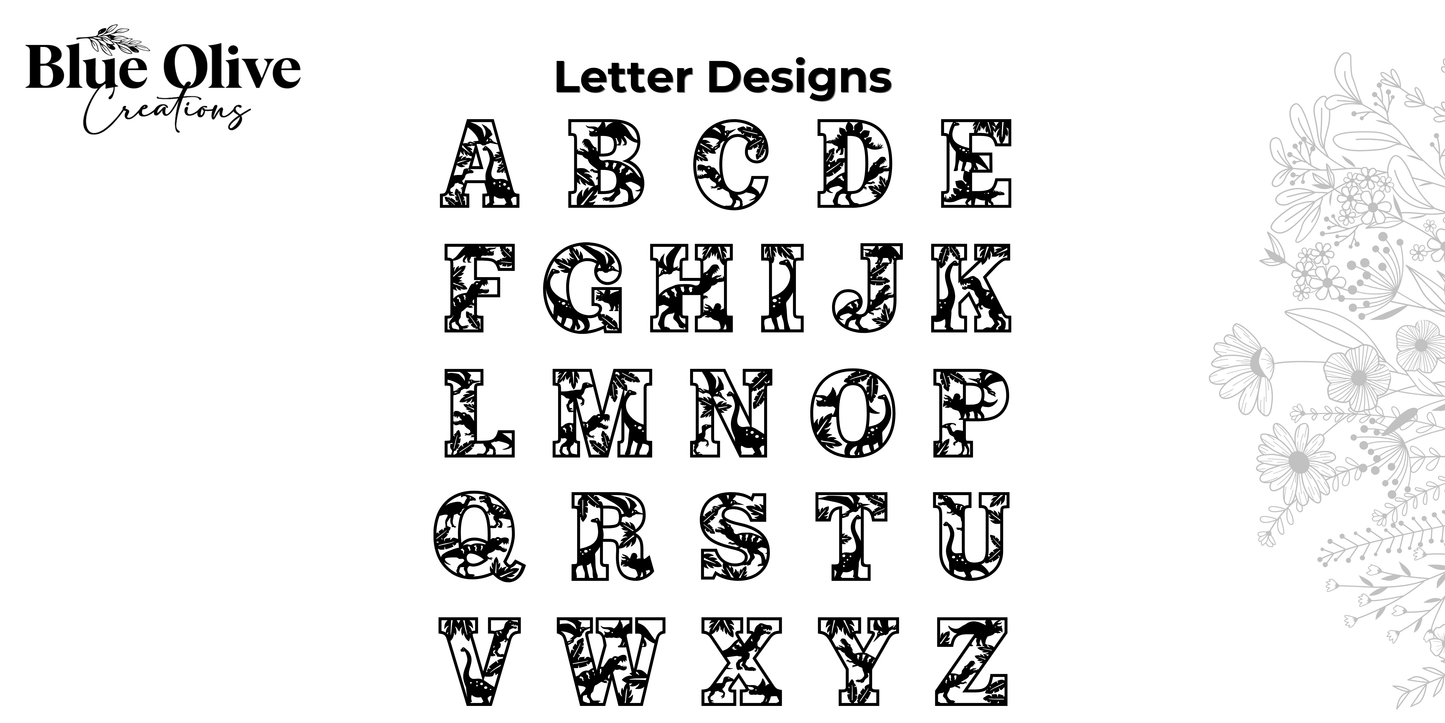 Dinosaur - Themed Letters