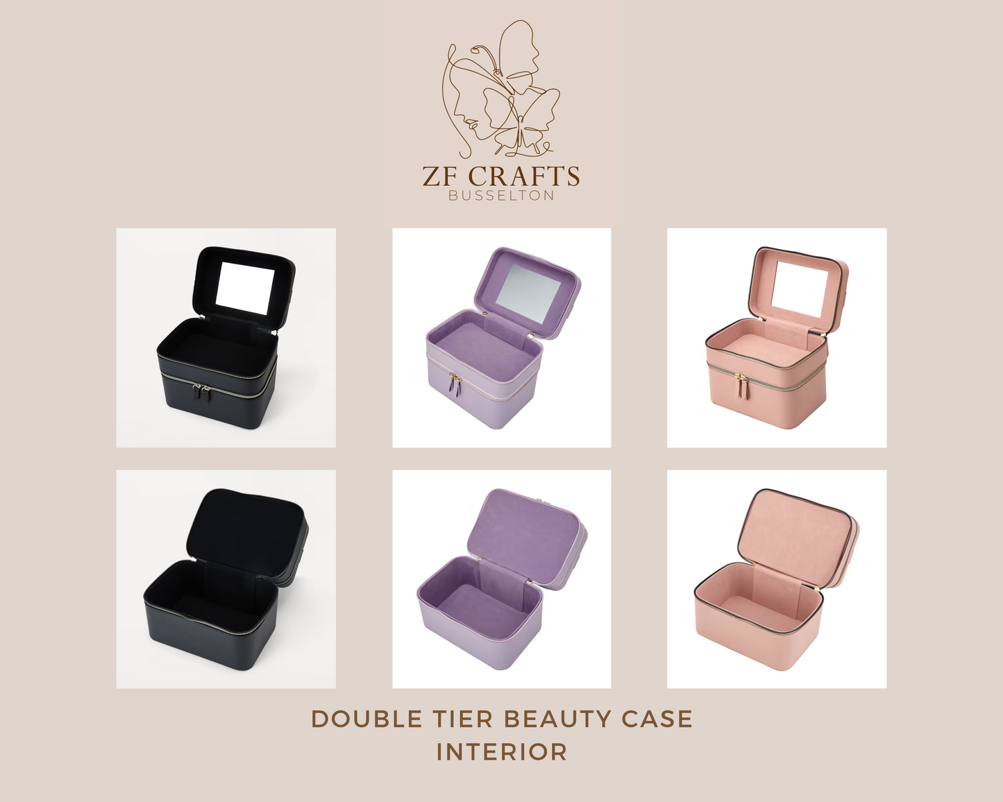 Double Tiered Beauty Cases
