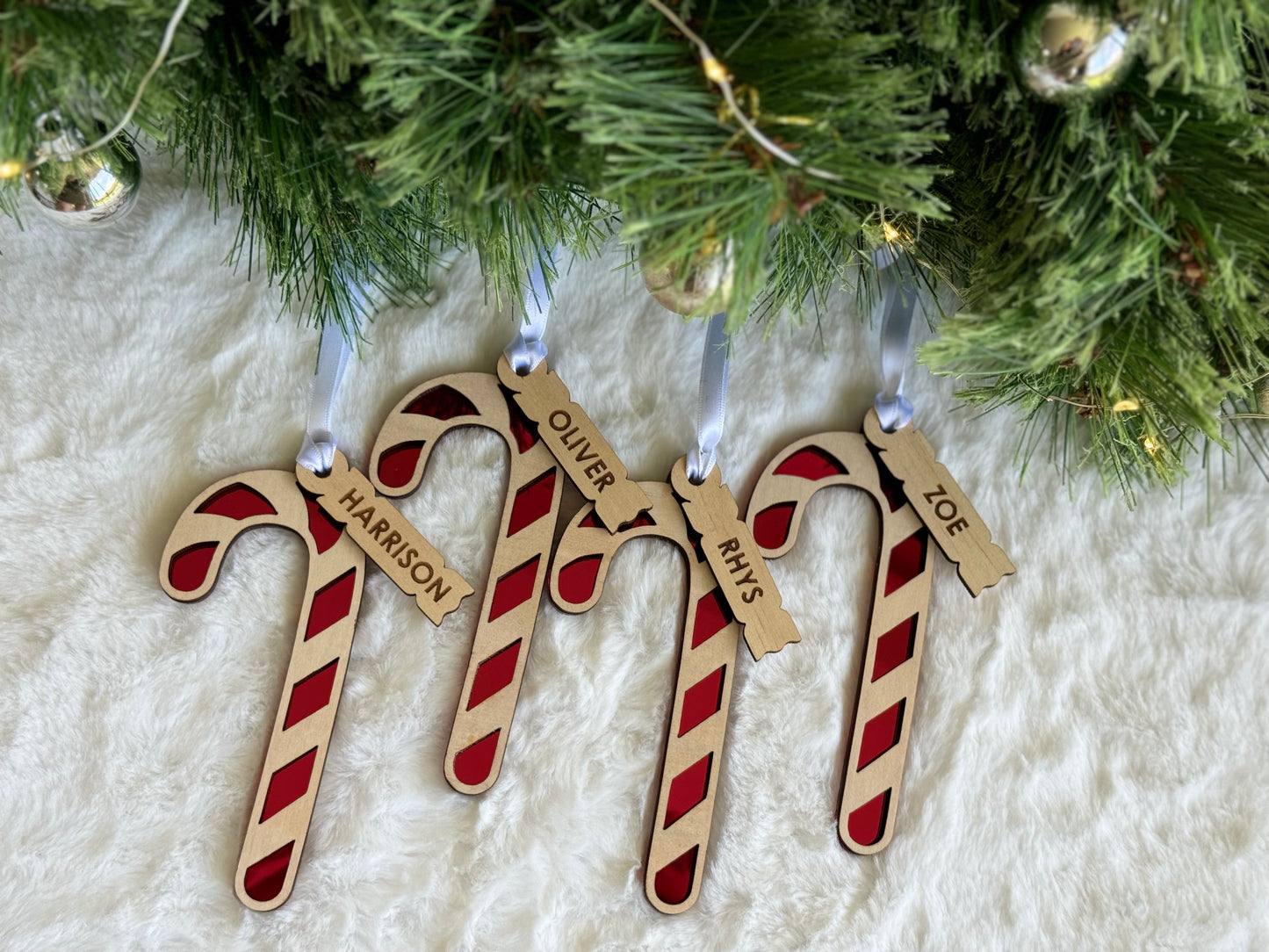 Candy Cane Name Ornament