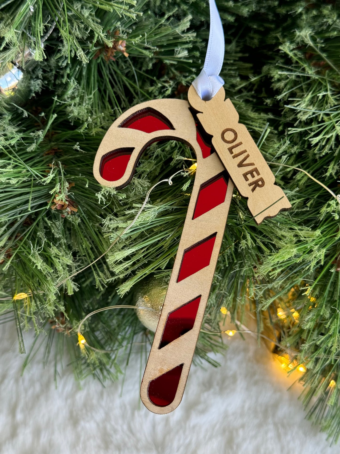 Candy Cane Name Ornament