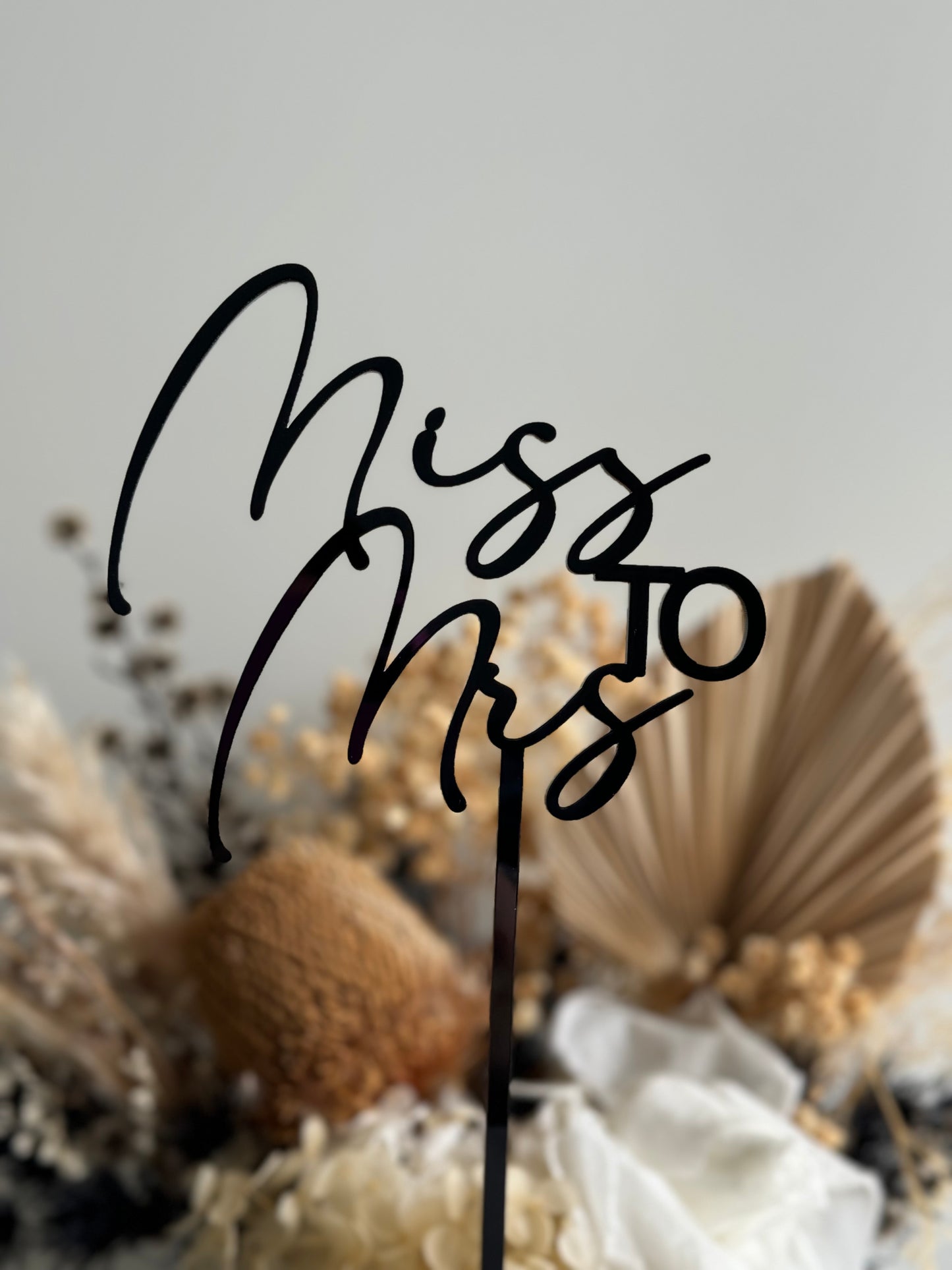 Miss to Mrs - Acrylic Cake Topper