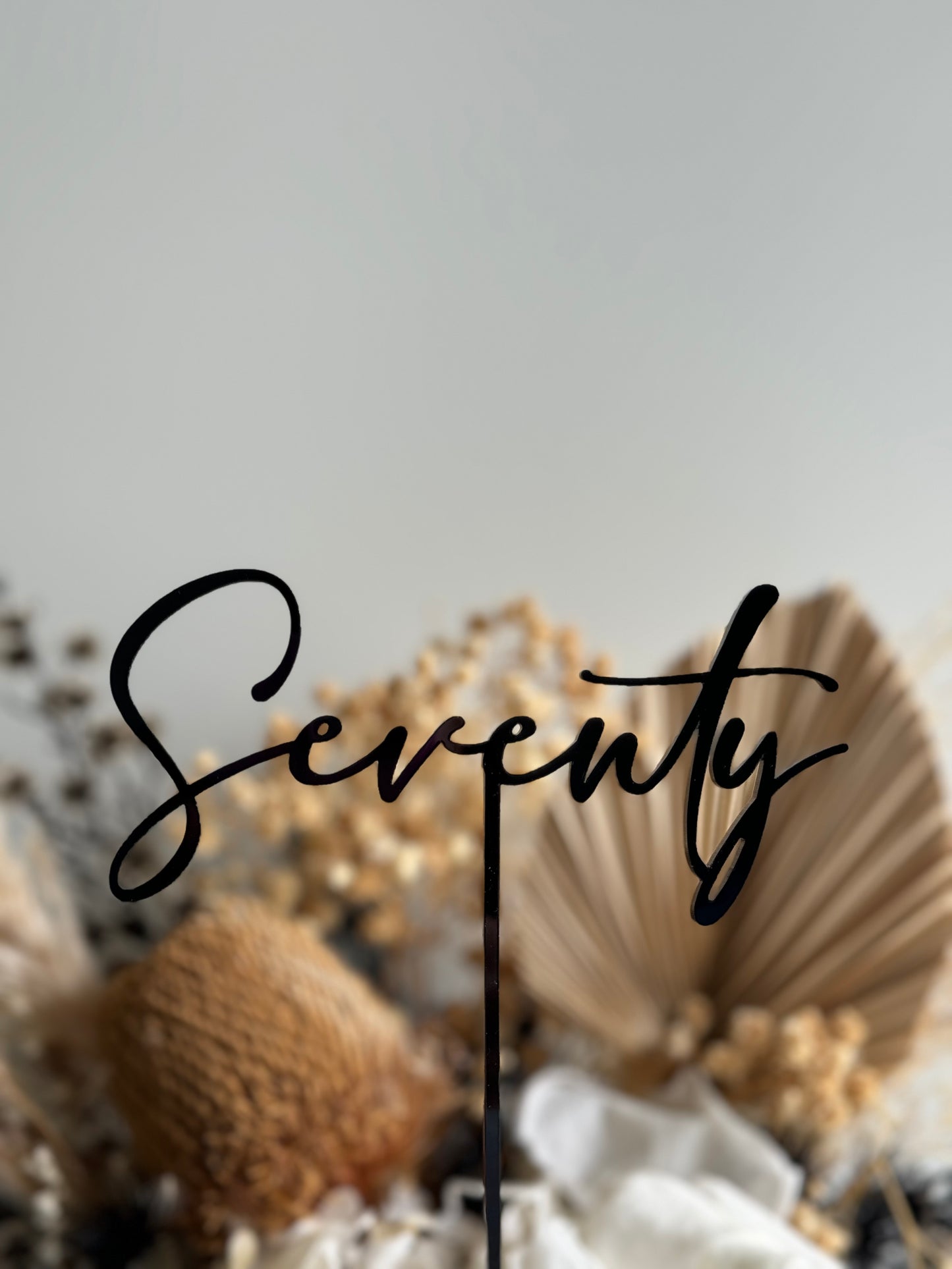 Seventy - Acrylic Cake Topper
