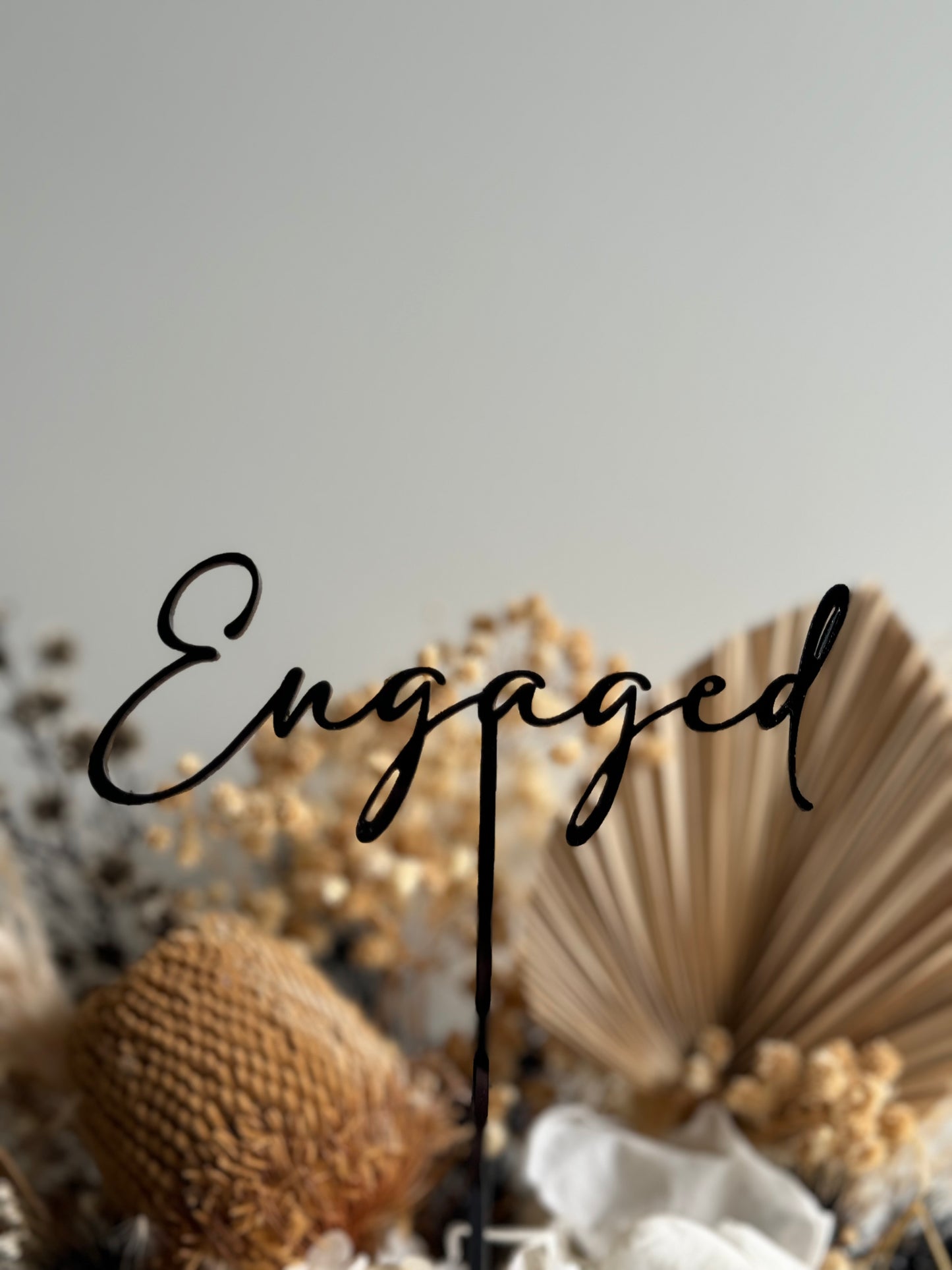 Engaged - Acrylic Cake Topper