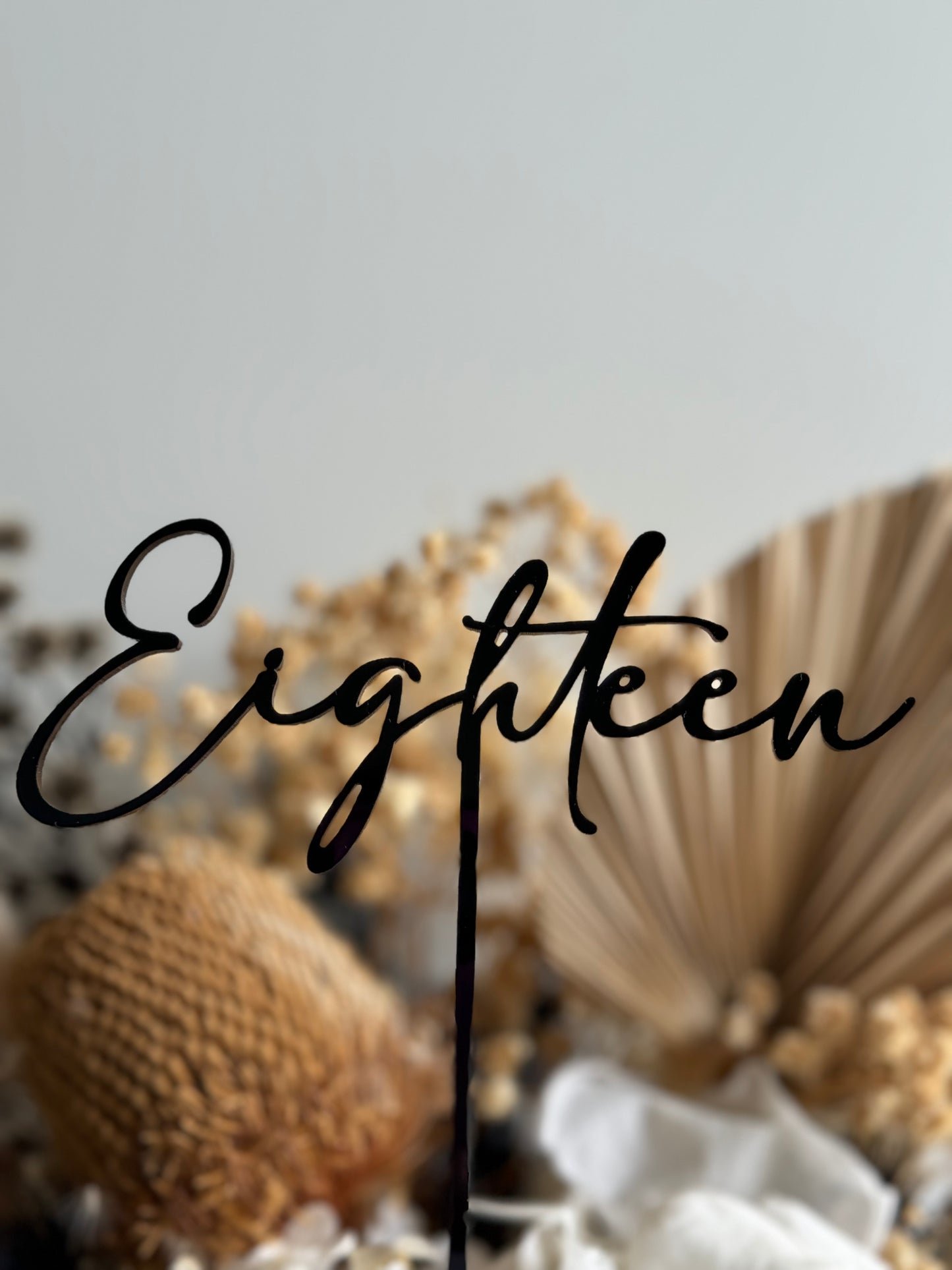 Eighteen - Acrylic Cake Topper