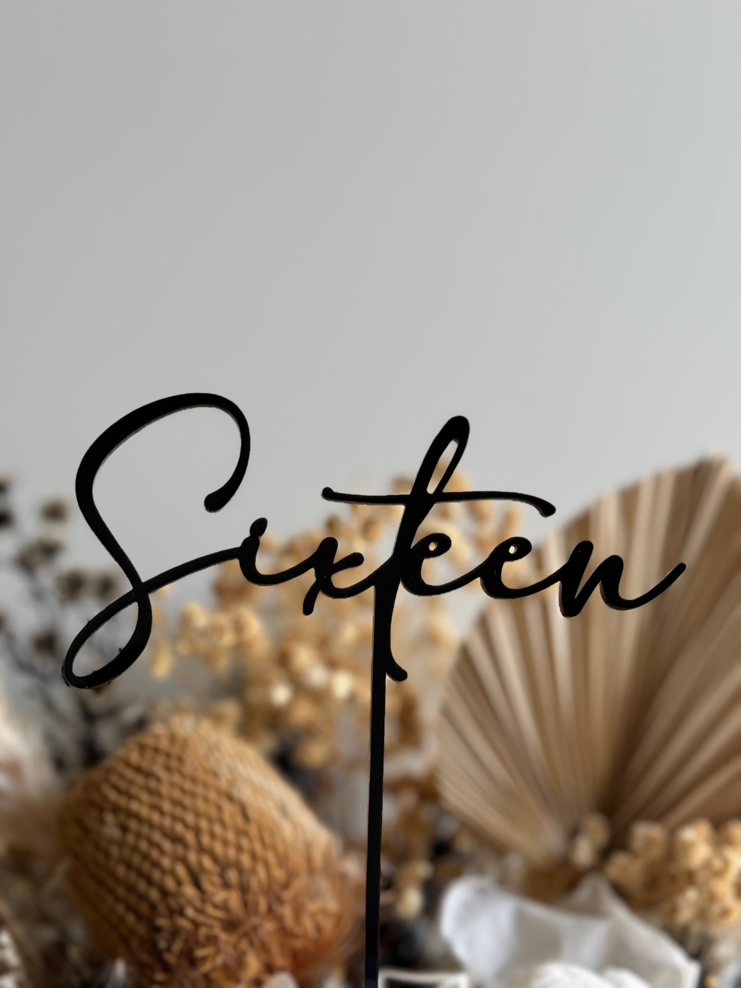 Sixteen - Acrylic Cake Topper