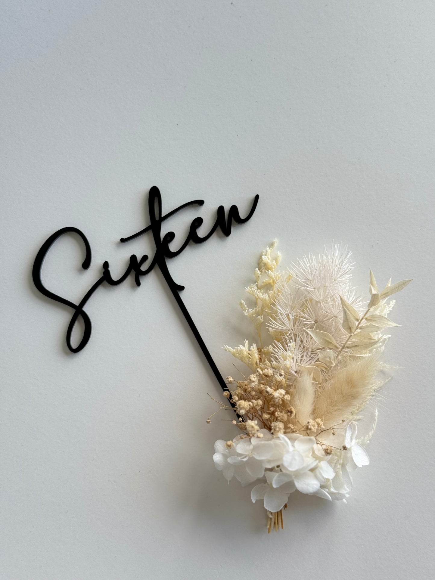 Sixteen - Acrylic Cake Topper