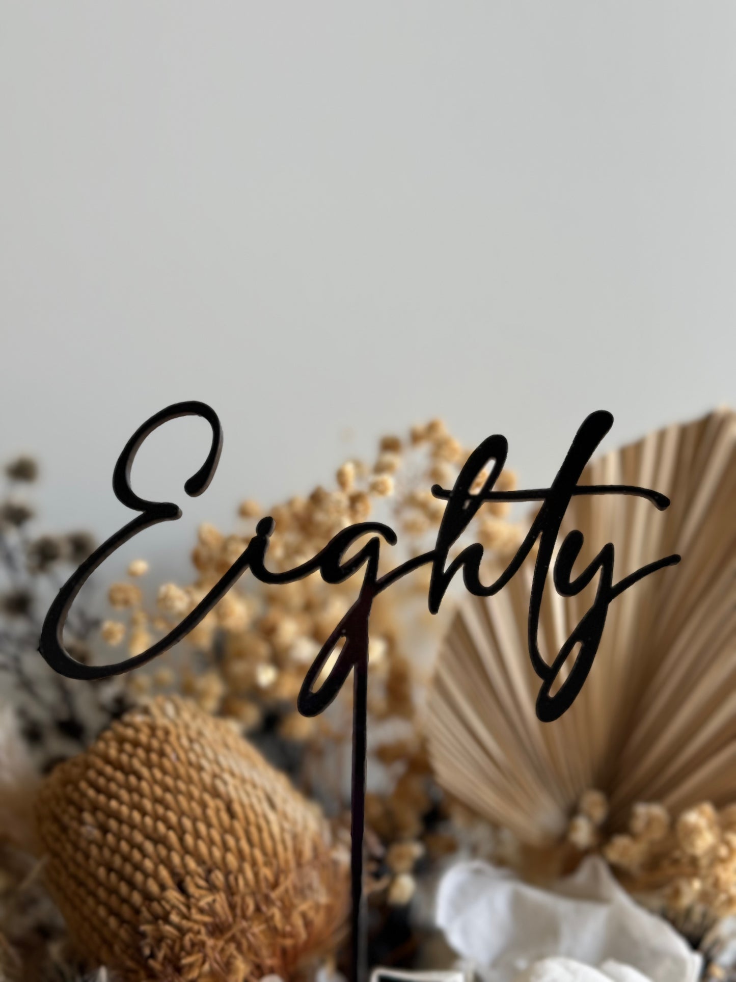 Eighty - Acrylic Cake Topper