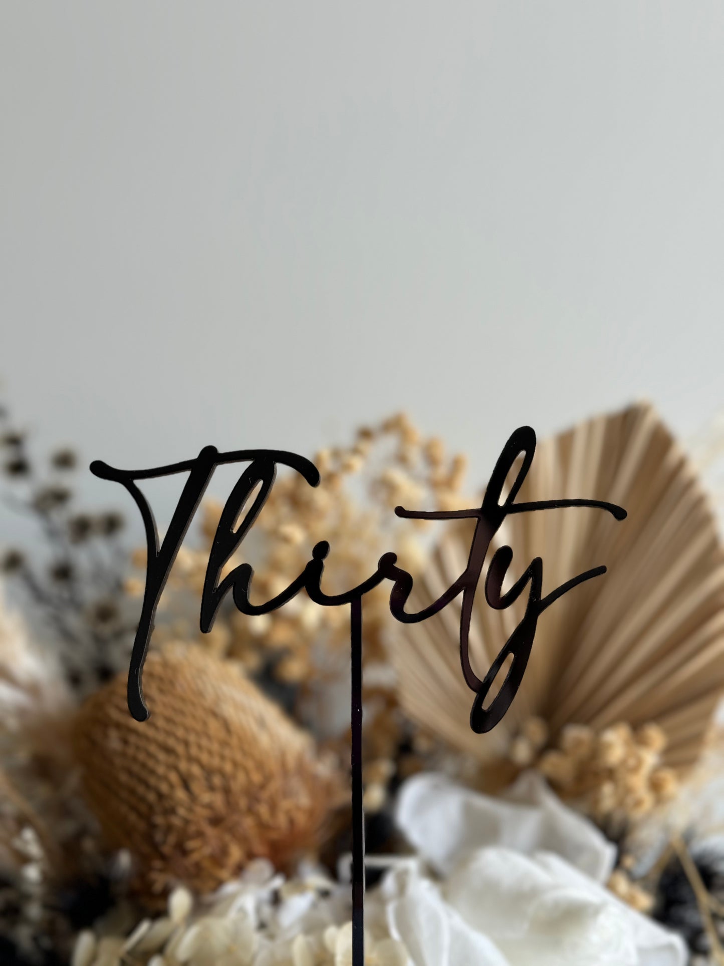 Thirty - Acrylic Cake Topper