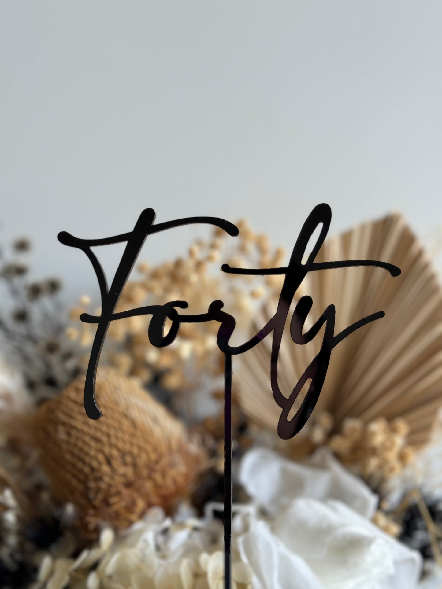 Forty - Acrylic Cake Topper