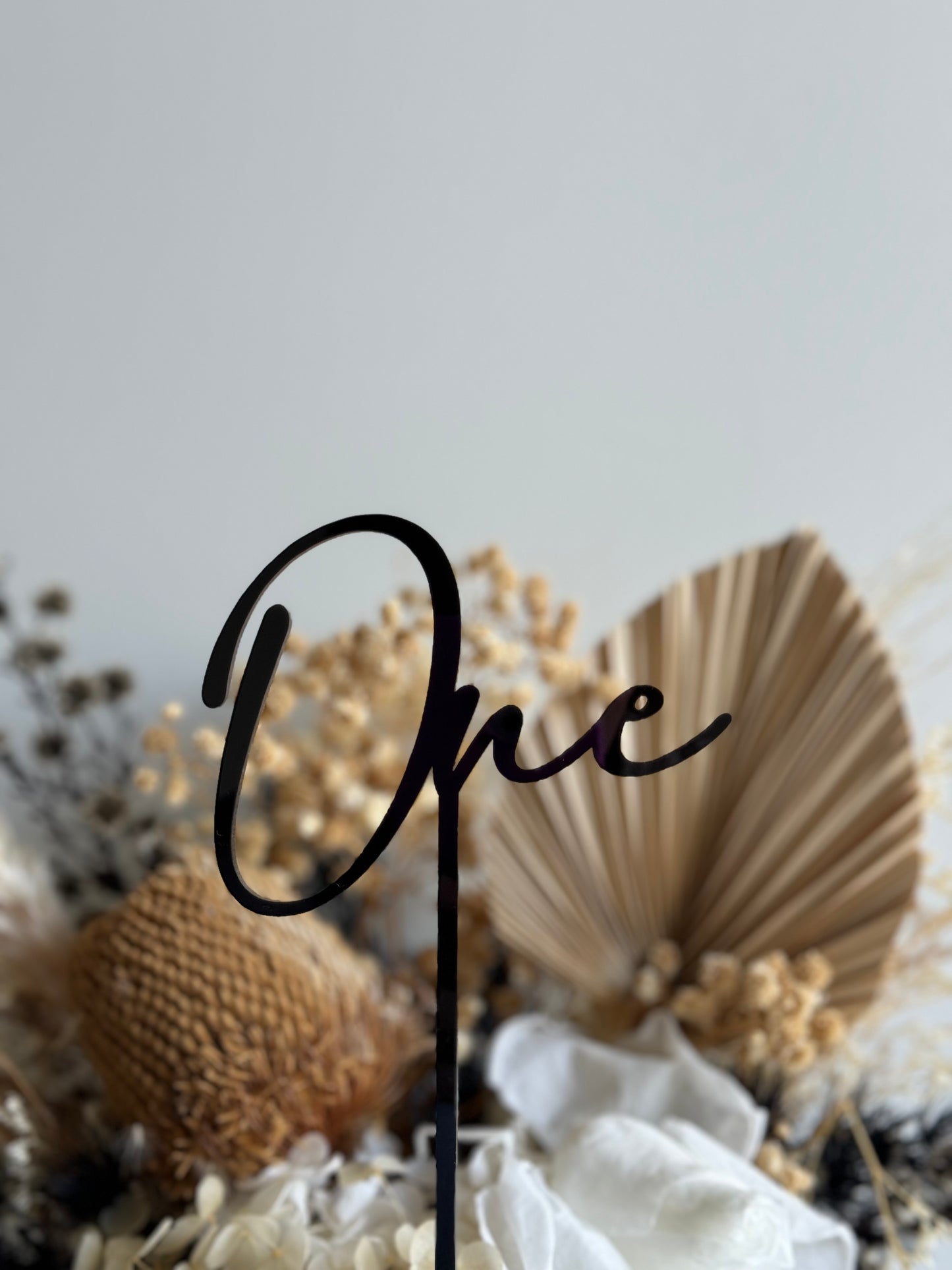 One - Acrylic Cake Topper