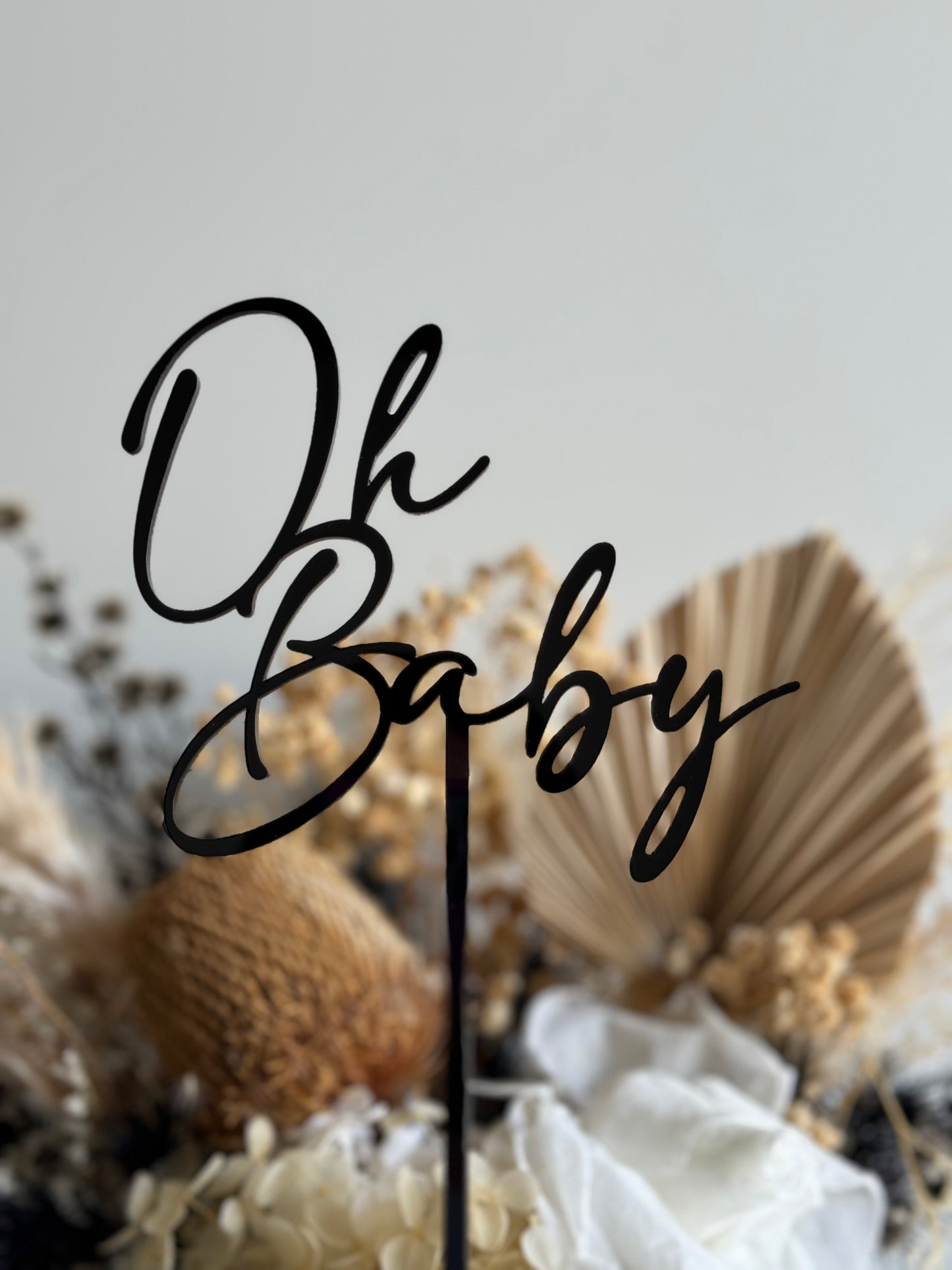 Oh Baby - Acrylic Cake Topper
