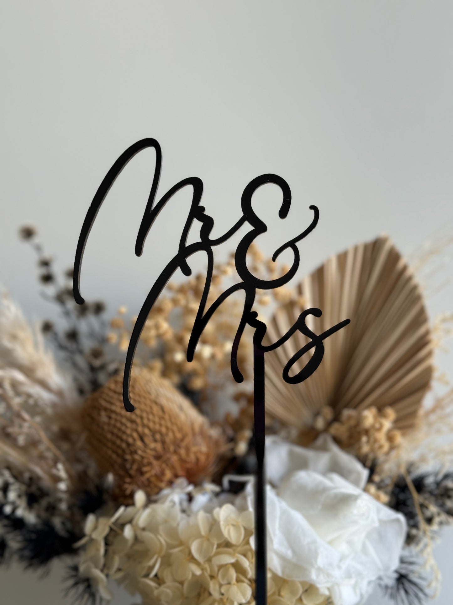 Mr and Mrs - Acrylic Cake Topper