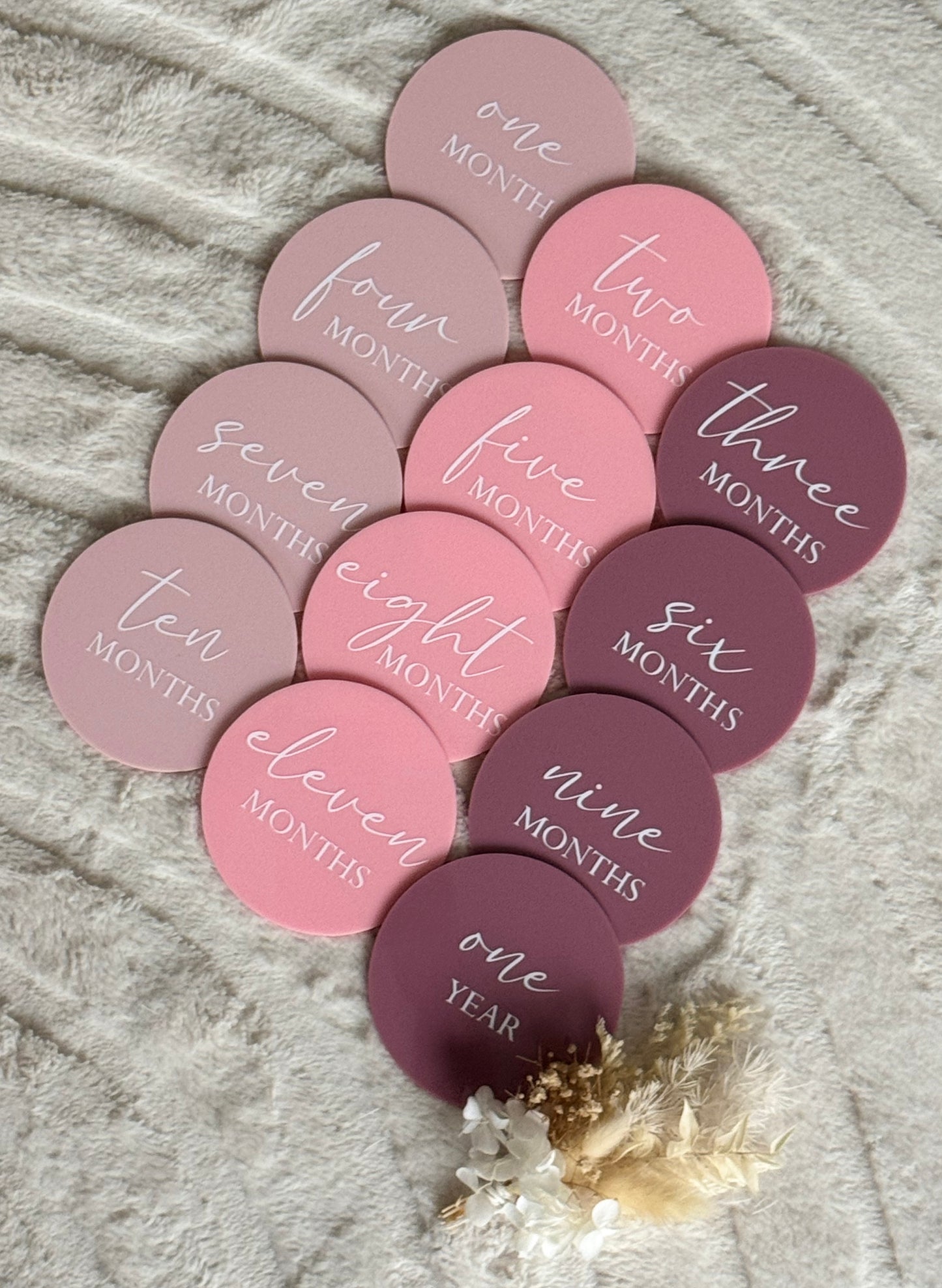 Acrylic Milestone Set - Pink