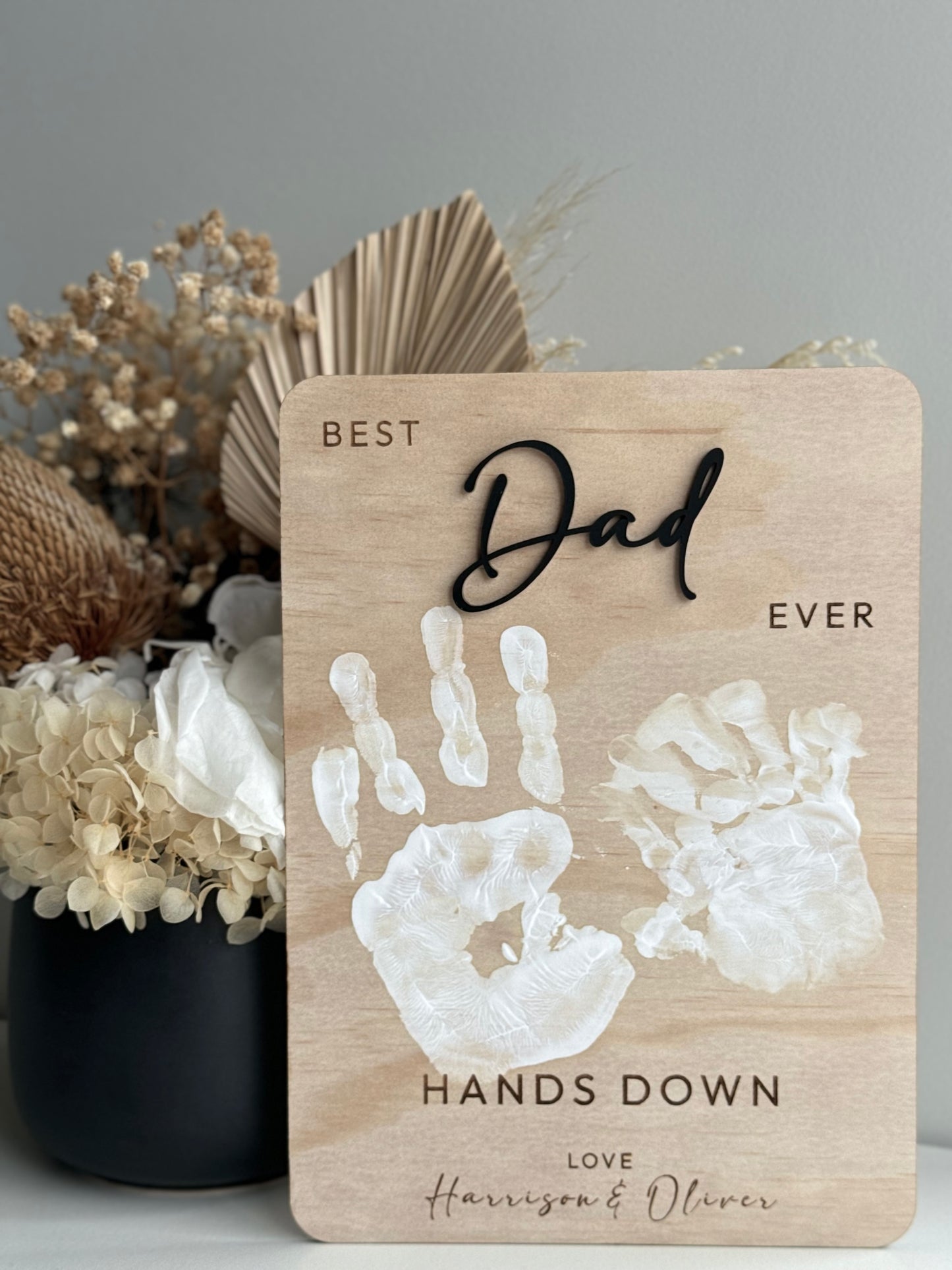 Father's Day Handprint Plaque