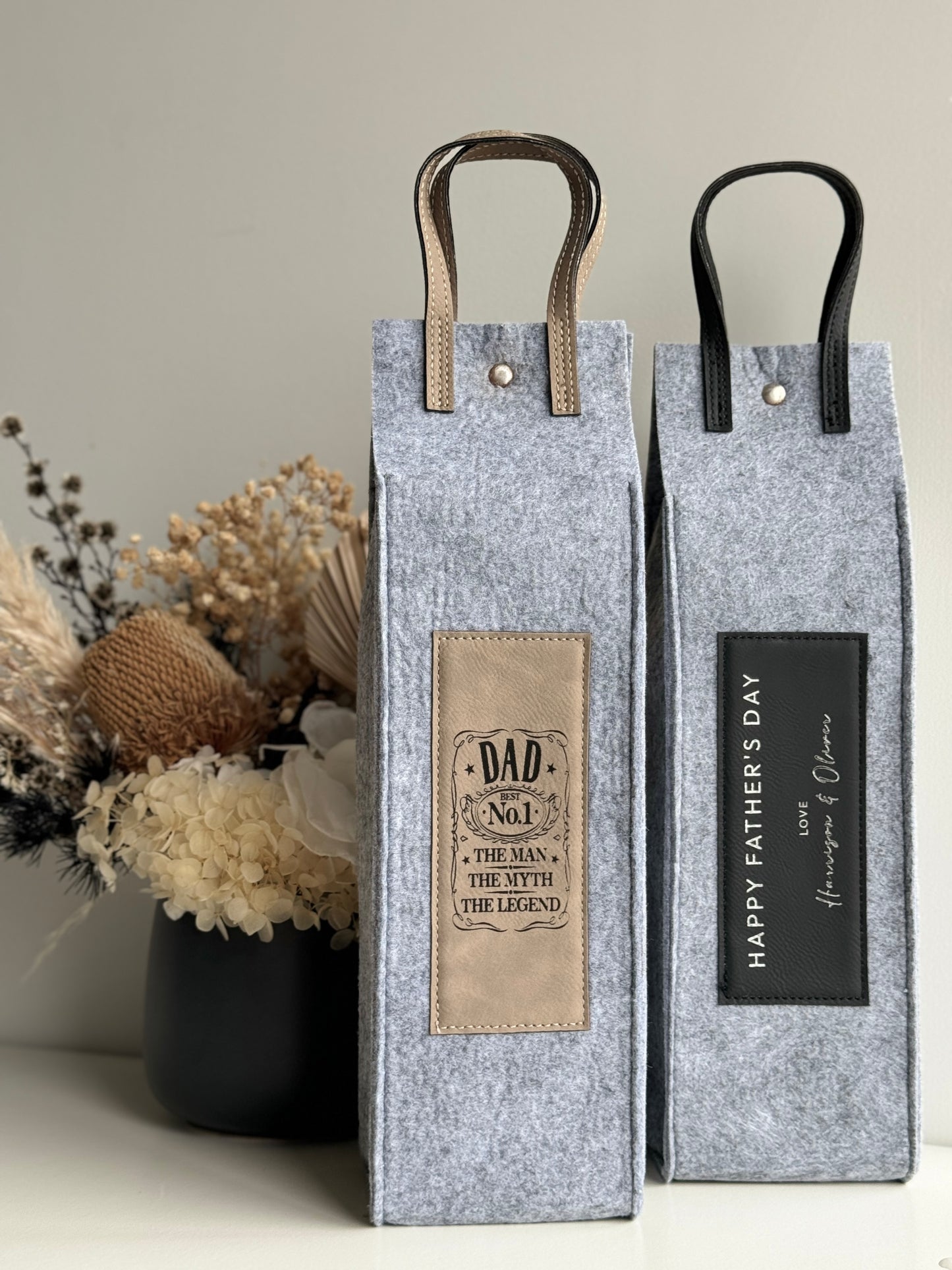 Father's Day Bottle Gift Tote
