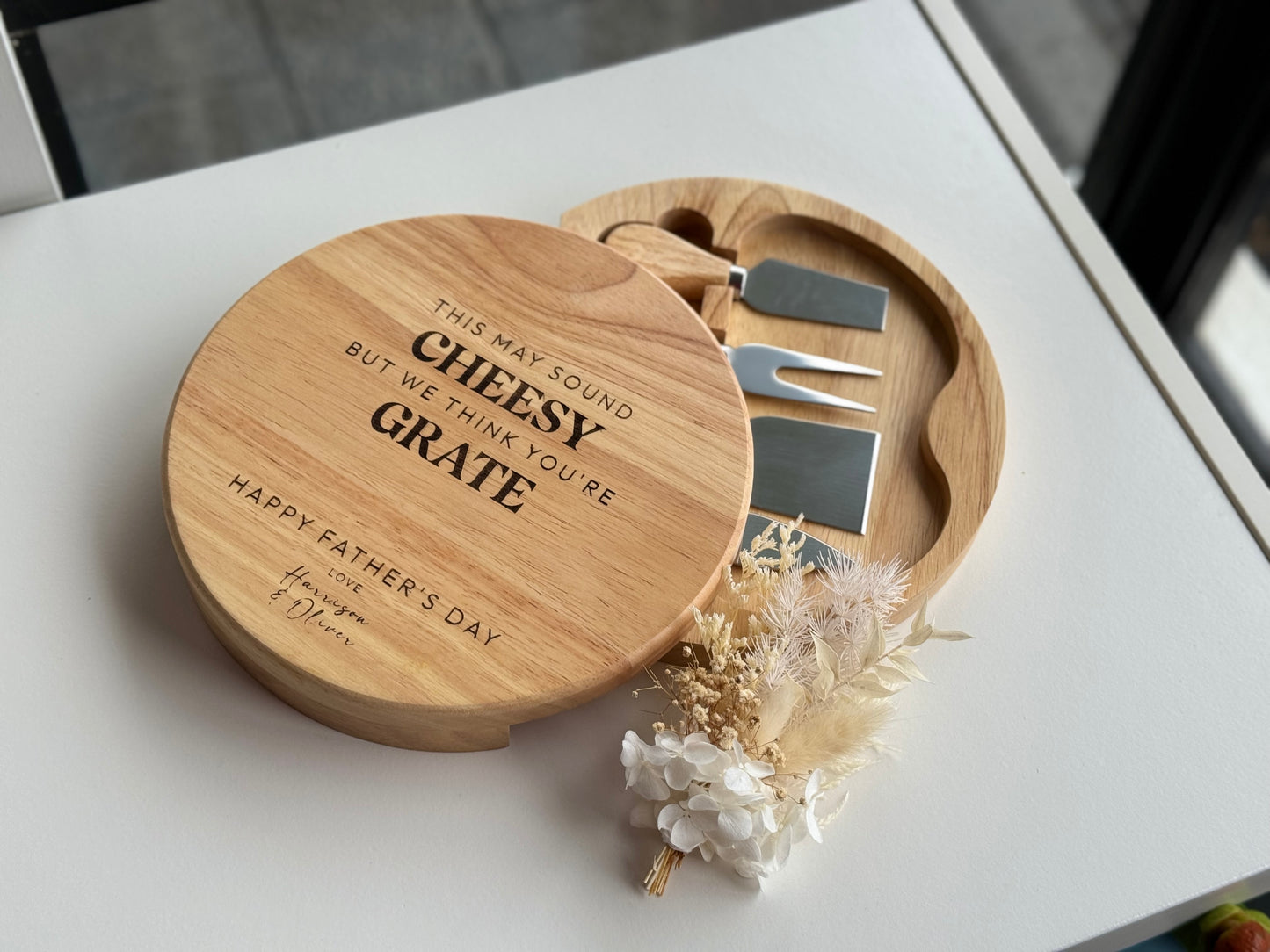 Father's Day Cheeseboard and Knife Set
