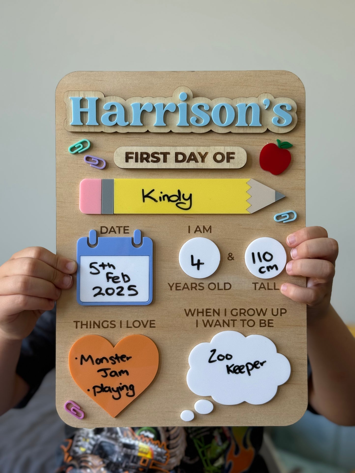 Interchangeable First/Last Day of School Board
