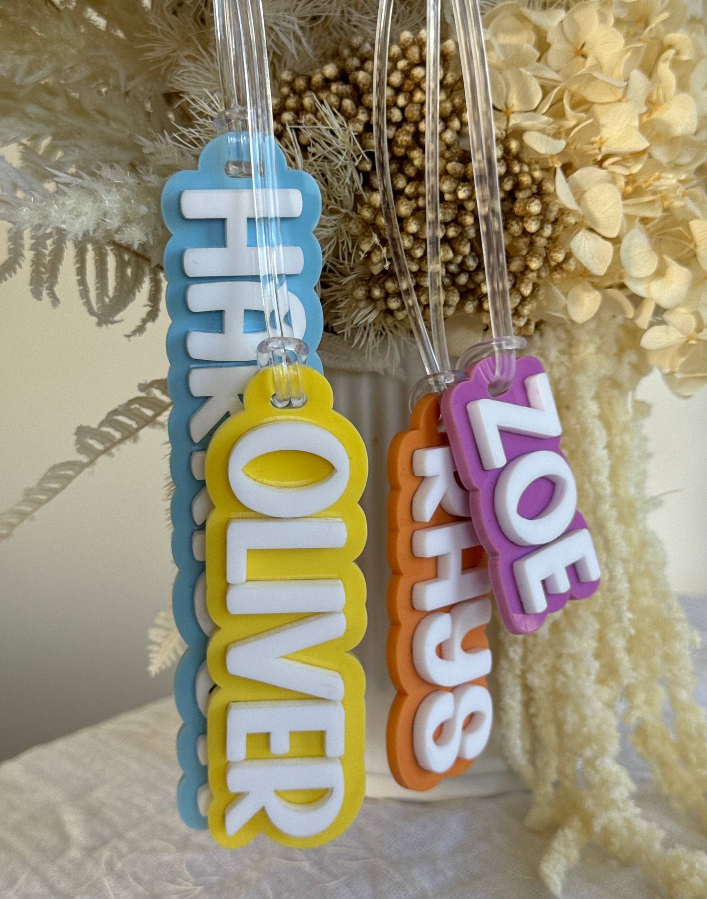 Dual Layer Name Bag Tag