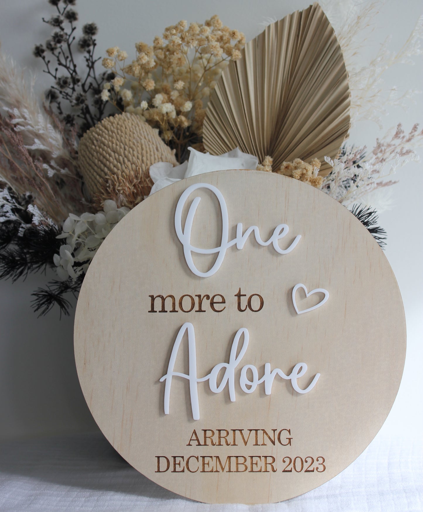 One More to Adore Announcement Plaque