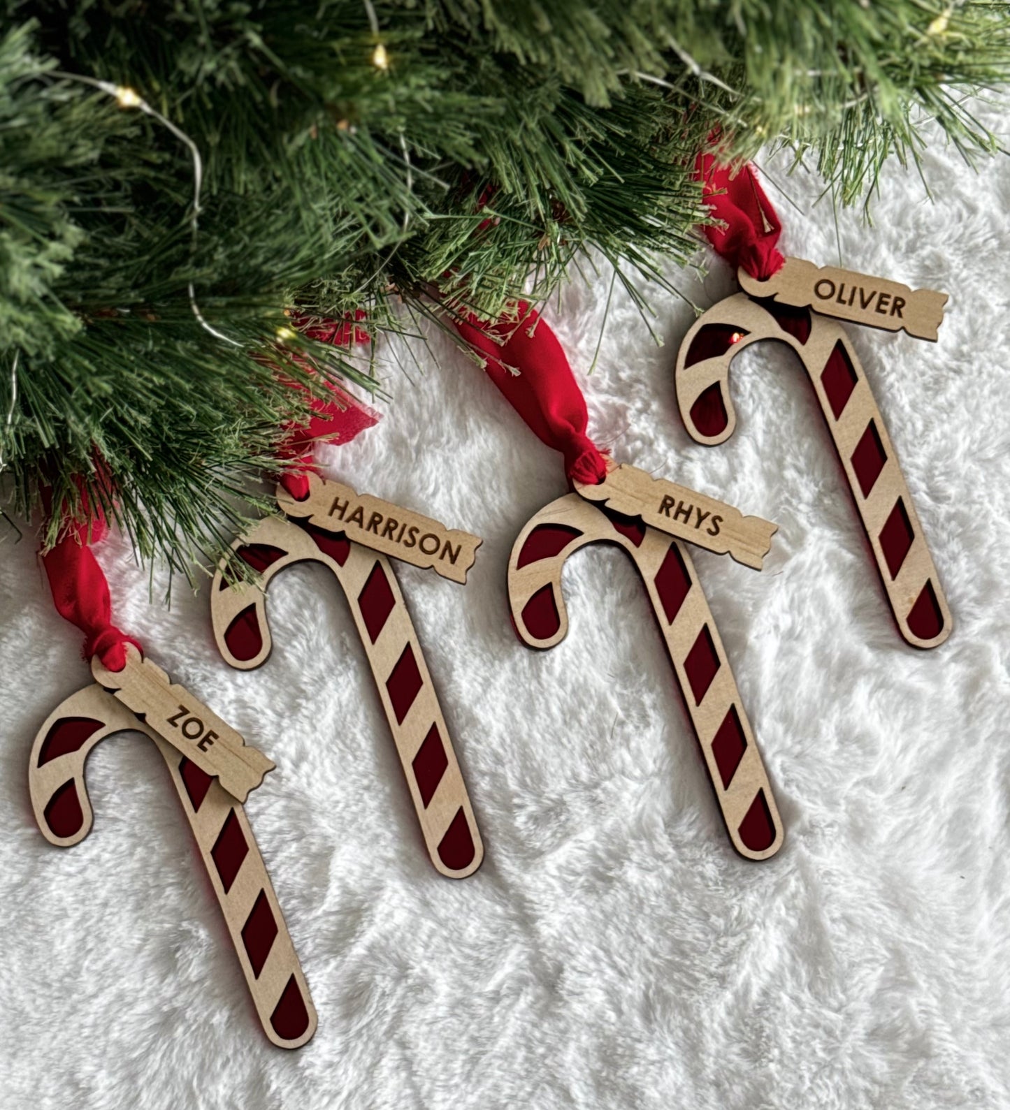Candy Cane Name Ornament