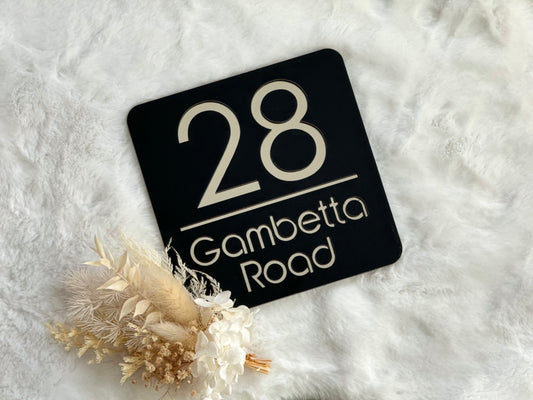 Square Address Plaque