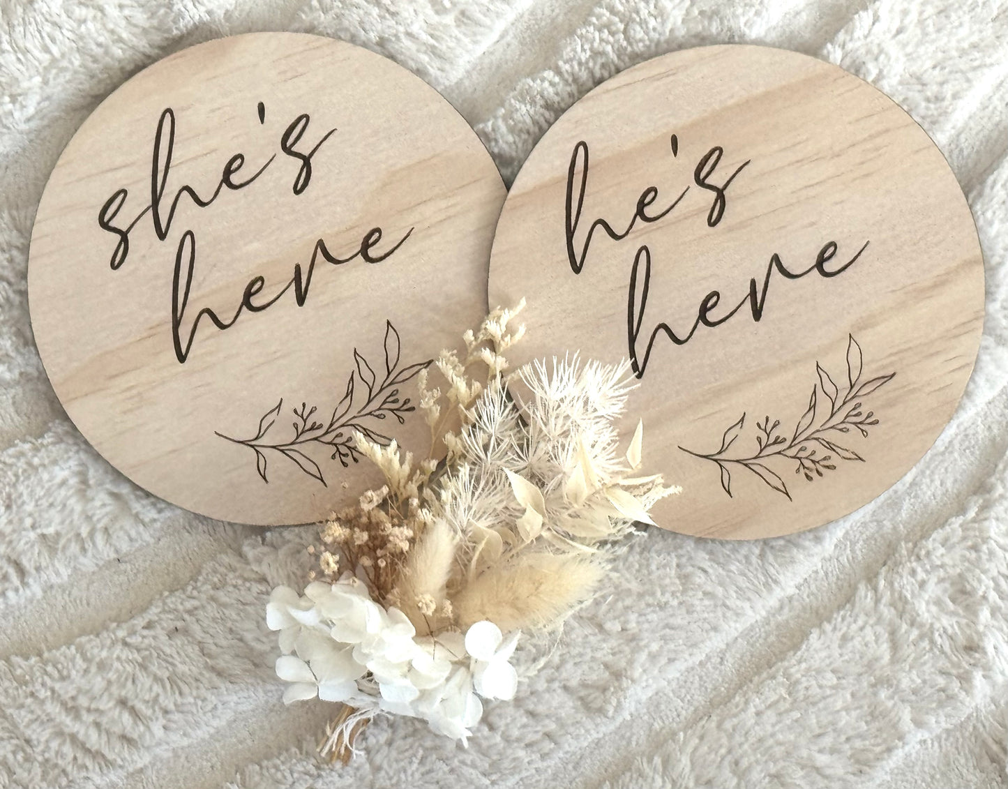 He's Here/She's Here Announcement Plaque