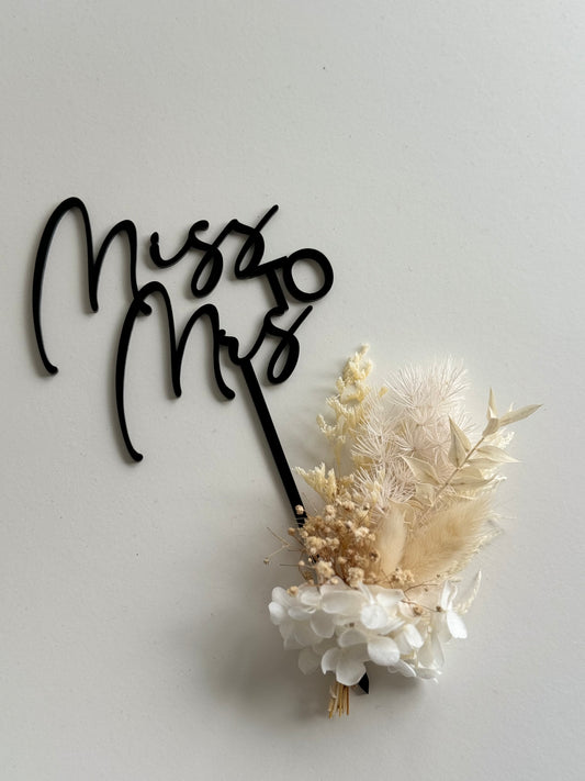 Miss to Mrs - Acrylic Cake Topper