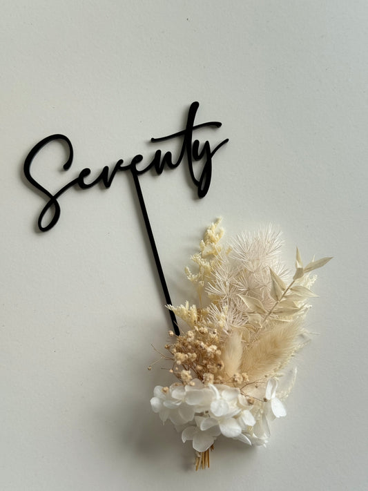 Seventy - Acrylic Cake Topper