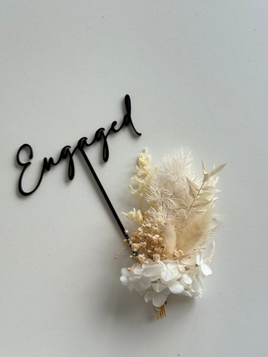 Engaged - Acrylic Cake Topper