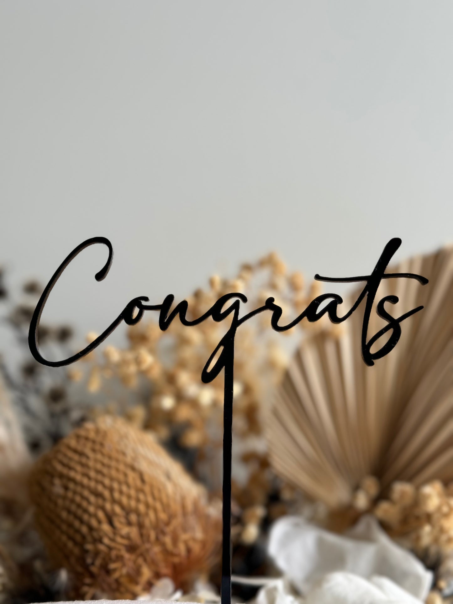 Congrats - Acrylic Cake Topper