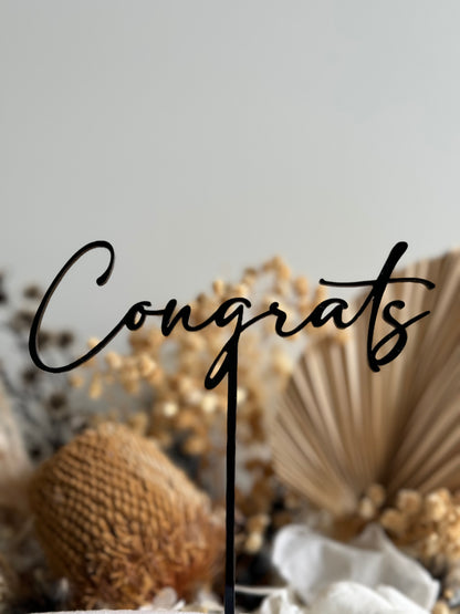 Congrats - Acrylic Cake Topper