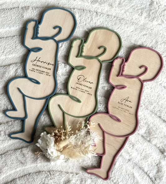 Baby Birth Stat Plaque