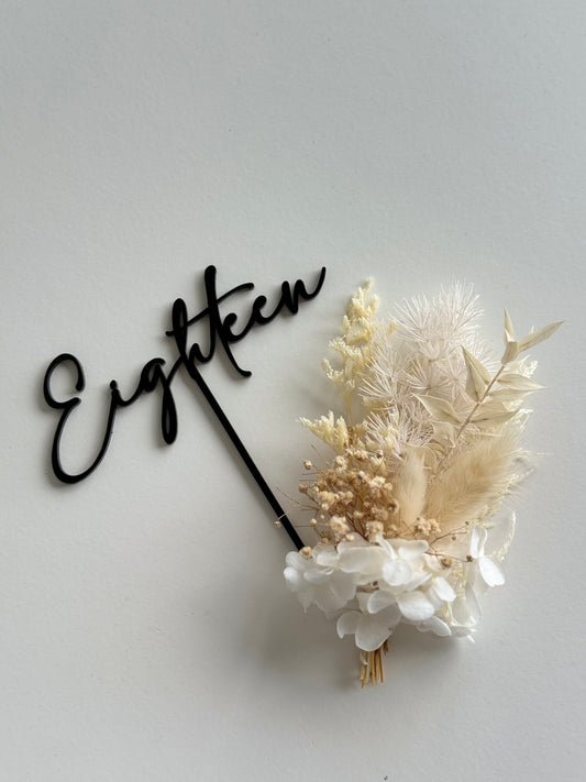 Eighteen - Acrylic Cake Topper