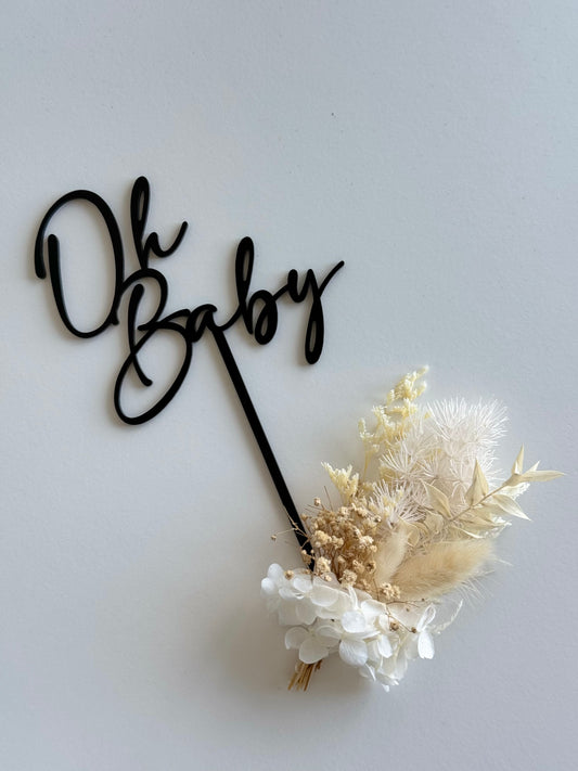 Oh Baby - Acrylic Cake Topper