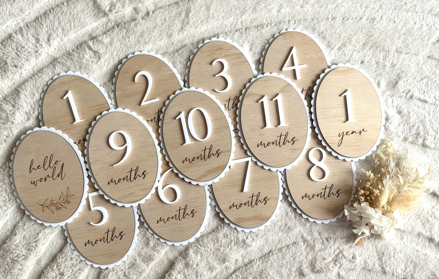 Scalloped Milestone Disc Set