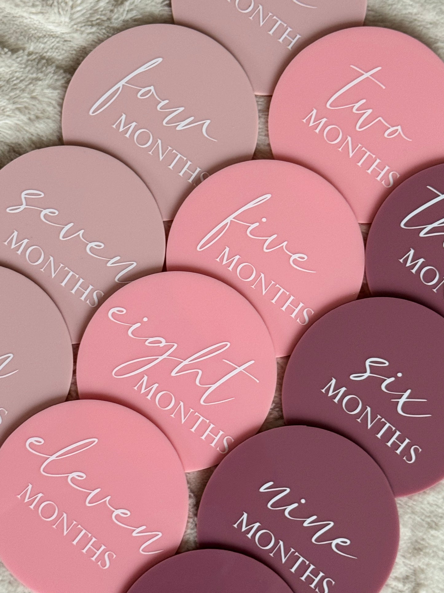 Acrylic Milestone Set - Pink
