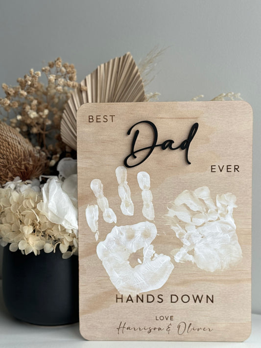 Father's Day Handprint Plaque