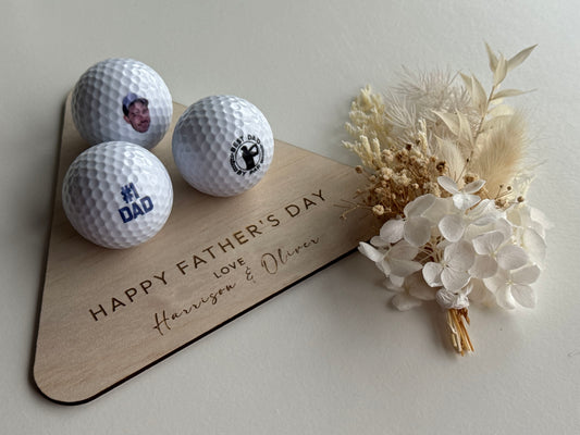 Father's Day Custom Golf Balls with Holder