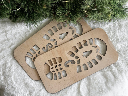 Santa Footprint Stencils
