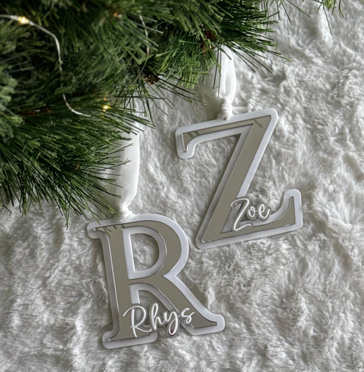 Triple Layered Name Ornament