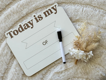 White First/Last Day Board