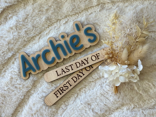 Additional Names - Interchangeable Arch First/Last Day Board