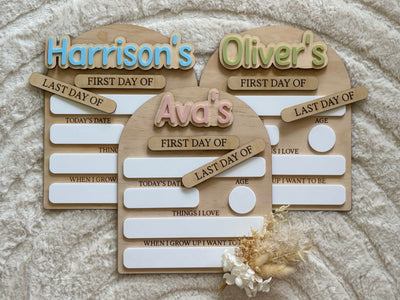 Interchangeable Arch First/Last Day Board