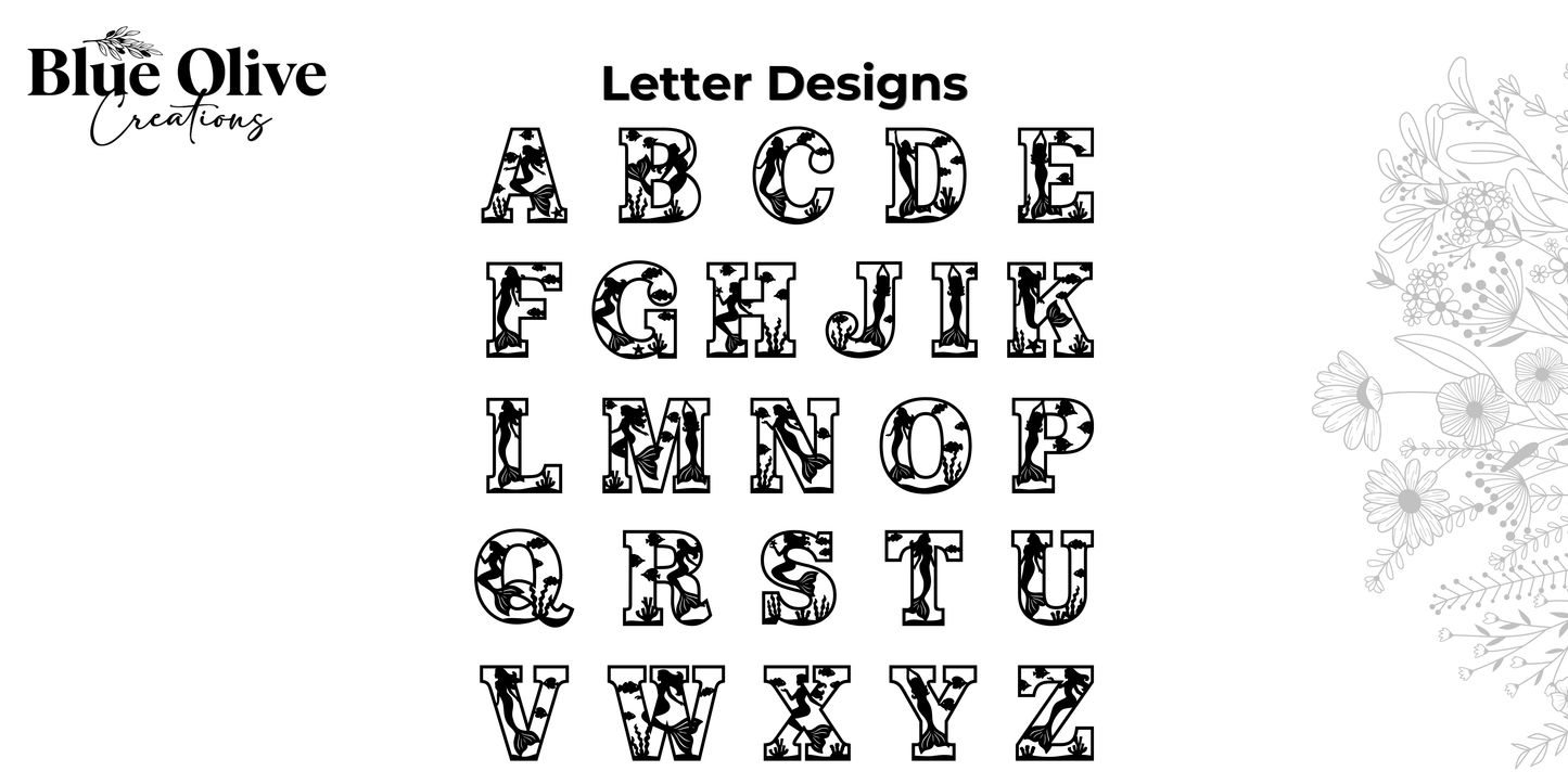 Mermaid - Themed Letters