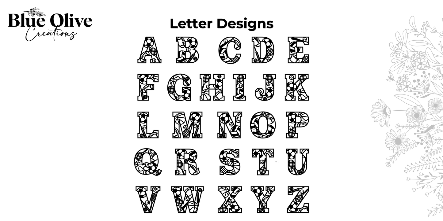Sport - Themed Letters